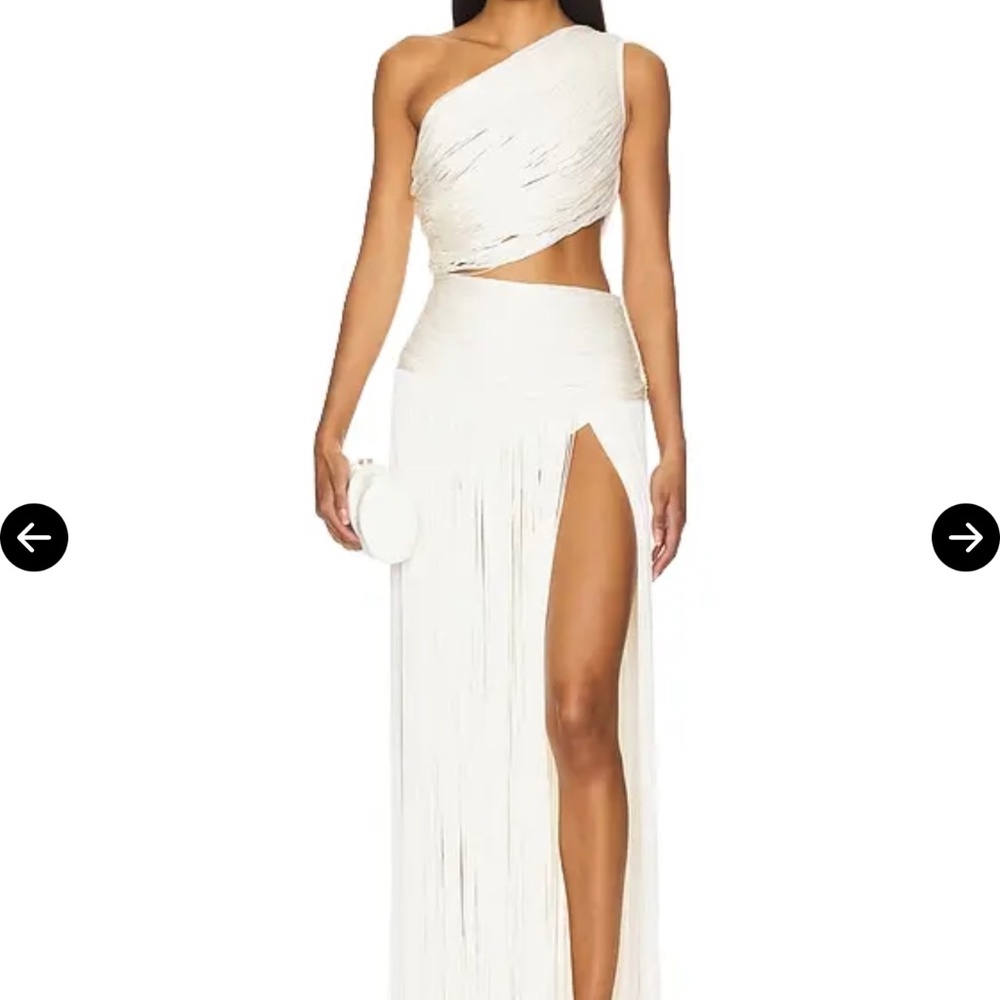 Jafari White Sierra Sleeveless Gown by Bronx and Banco